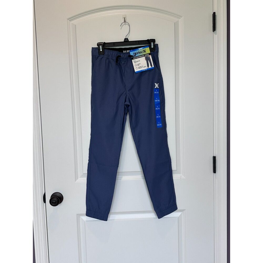 NWT Hurley Kids Performance Jogger Pants Blue Size Large